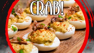 Crab Deviled Eggs  Step By Step Recipe [upl. by Fesuoy]