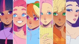 MLP human versions  speedpaint [upl. by Eiuqram]