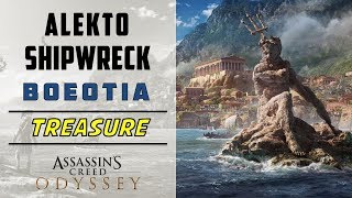 Alekto Shipwreck Boeotia  Loot Treasure Location  ASSASSINS CREED ODYSSEY [upl. by Fesuoy858]