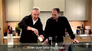 aerolatte  milk frother makes three layer caffè latte macchiato [upl. by Japeth]