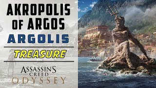 Akrolpolis of Argos Argolis  Loot Treasure Location  ASSASSINS CREED ODYSSEY [upl. by Orland545]