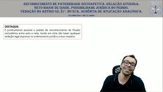 STJ INFO 834 paternidade socioafetiva e adoção [upl. by Aniuqal228]