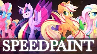 Rainbow Powers  MLP Speedpaint [upl. by Ynove]