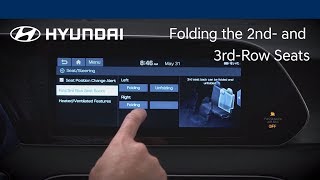 How to Fold the 2nd and 3rdRow Seats  Hyundai [upl. by Corene]