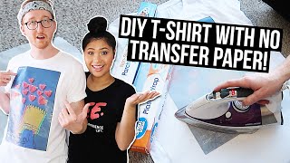 DIY Custom Print TShirts  NO Transfer Paper  COUPLE TRIES [upl. by Gerda615]