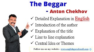 The Beggar by Anton Chekhov  Explanation in Hindi and English  FY BCom [upl. by Kliment]