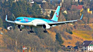 Incredible Planespotting at Innsbruck Airport Austria  130118 [upl. by Patsis760]