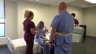 Physical Therapy Transfer Training  How To Transfer From Wheelchair To Bed [upl. by Trahern]