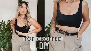 DIY  TOP CROPPED MUITO FÁCIL  Molde passo a passo [upl. by Alra]