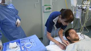 Central Venous Catheter Insertion Demonstration [upl. by Enylhsa]