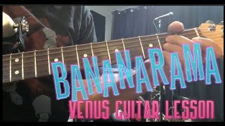 Venus Guitar Lesson wSolo amp Accurate Chords Bananarama [upl. by Kcirdled]