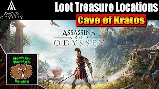 Assassins Creed Odyssey  Cave of Kratos Loot Treasure Locations [upl. by Pesek]