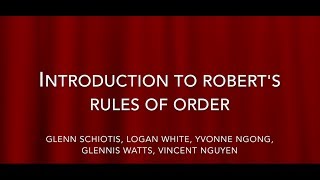 Basics of Roberts Rules [upl. by Thisbe]