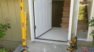 Jeld Wen Front Door Installation  Really crappy products and craftsmanship PART 1 [upl. by Aisetal34]