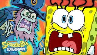 SpongeBob Being SCAREDYPANTS for 9 Minutes Straight 👻  SpongeBobOfficial [upl. by Htenay]