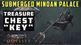 Submerged Minoan Palace Keos  Loot Treasure Chest Key Location  ASSASSINS CREED ODYSSEY [upl. by Noffihc756]