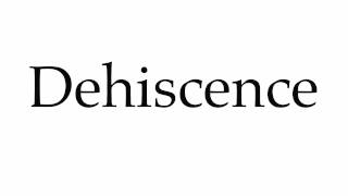 How to Pronounce Dehiscence [upl. by Harutek]