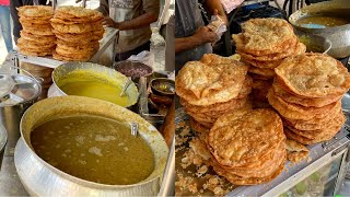 Famous Dal Pakwan of Indore  Sindhi Pizza  Sindhi Breakfast  Indian Street Food [upl. by Eelrihs]