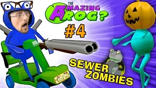 SEWER ZOMBIES vs SHOTGUN BLAST AMAZING FROG HALLOWEEN Part 4 FGTEEV Pumpkin Head Costume [upl. by Lilithe]