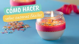 Cómo hacer velas caseras fáciles [upl. by Hiett961]