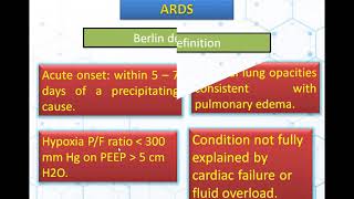 16 ARDS definition pathophysiology and aetiology [upl. by Burleigh]