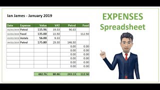 Expenses in Excel  Tutorial  Create it in just 12 minutes [upl. by Vladamar697]