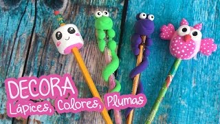 3 ideas para decorar con Foamy Moldeable Lápices y Colores  Chuladas Creativas [upl. by Oirretno]