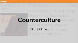 Counterculture  Sociology  Chegg Tutors [upl. by Nileve995]