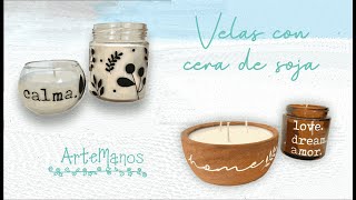 Como hacer velas con cera de soja [upl. by Shishko823]