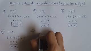 How to calculate molecular massmolecular weight [upl. by Aime]