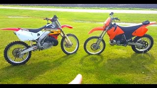 Honda Cr 250 vs KTM 200 Exc [upl. by Ailuig]