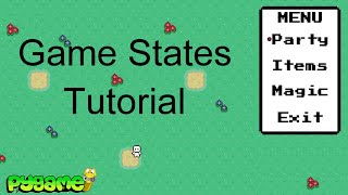 Pygame Game States Tutorial Creating an Ingame Menu using States [upl. by Harragan168]