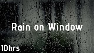 10 HOURS Gentle Rain Sounds on Window  Calm Rain  Black Screen Rain for Sleep Study [upl. by Selrac904]