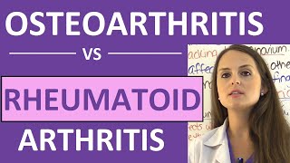 Osteoarthritis vs Rheumatoid arthritis in 2 mins [upl. by Leba]