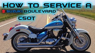 Suzuki Boulevard C50 Coolant Service [upl. by Nidnerb385]