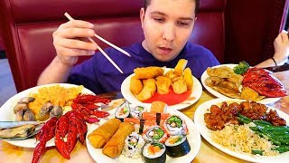 Legendary All You Can Eat Chinese Buffet • MUKBANG [upl. by Neelav]