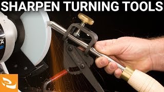 How to Sharpen Traditional Woodturning Tools on a Bench Grinder [upl. by Anaigroeg]