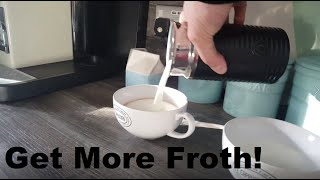 How to Get More Froth from Your Nespresso Coffee Aeroccino  Nespresso tips and help [upl. by Ceporah171]