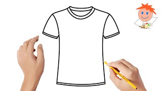 How to draw a tshirt  Easy drawings [upl. by Yendyc]