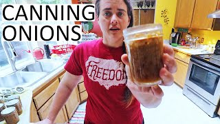 Canning CARAMELIZED ONIONS and How to Clean The Jars For Storage [upl. by Sirtimed]