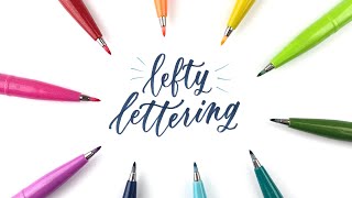 Left Handed Lettering for Beginners The Best Lefty Tips [upl. by Lasko613]