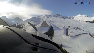 TBM 850 Landing at Courchevel altiport inside pilot s view  Jet Prop [upl. by Rosmarin]