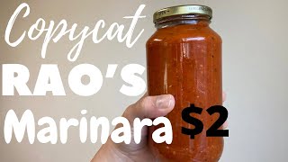 COPYCAT RAOS PASTA SAUCE BEST UNDER 2 MARINARA [upl. by Demah]