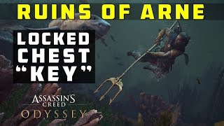 Ruins of Arne  Locked Chest Key amp Loot Treasure Location  ASSASSINS CREED ODYSSEY [upl. by Redep270]