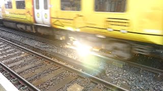 Merseyrail 507 009 making arcs at Birkdale station [upl. by Rehpoitsirhc]