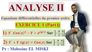 Équations différentielles du premier ordre EXERCICE 1 part 1 [upl. by Nanah]