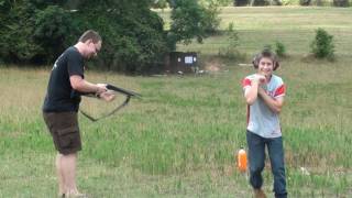 10 Gauge Shotgun VS 12 Year Old Boy [upl. by Sorgalim264]