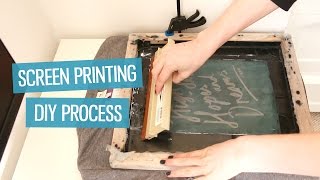 How to screen print tshirts at home DIY method  CharliMarieTV [upl. by Anavlis926]