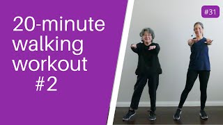 20 MINUTE WALKING WORKOUT 2  For Seniors Beginners [upl. by Romo976]