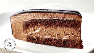 Professional Baker Teaches You How To Make CHOCOLATE MOUSSE CAKE [upl. by Bernie]